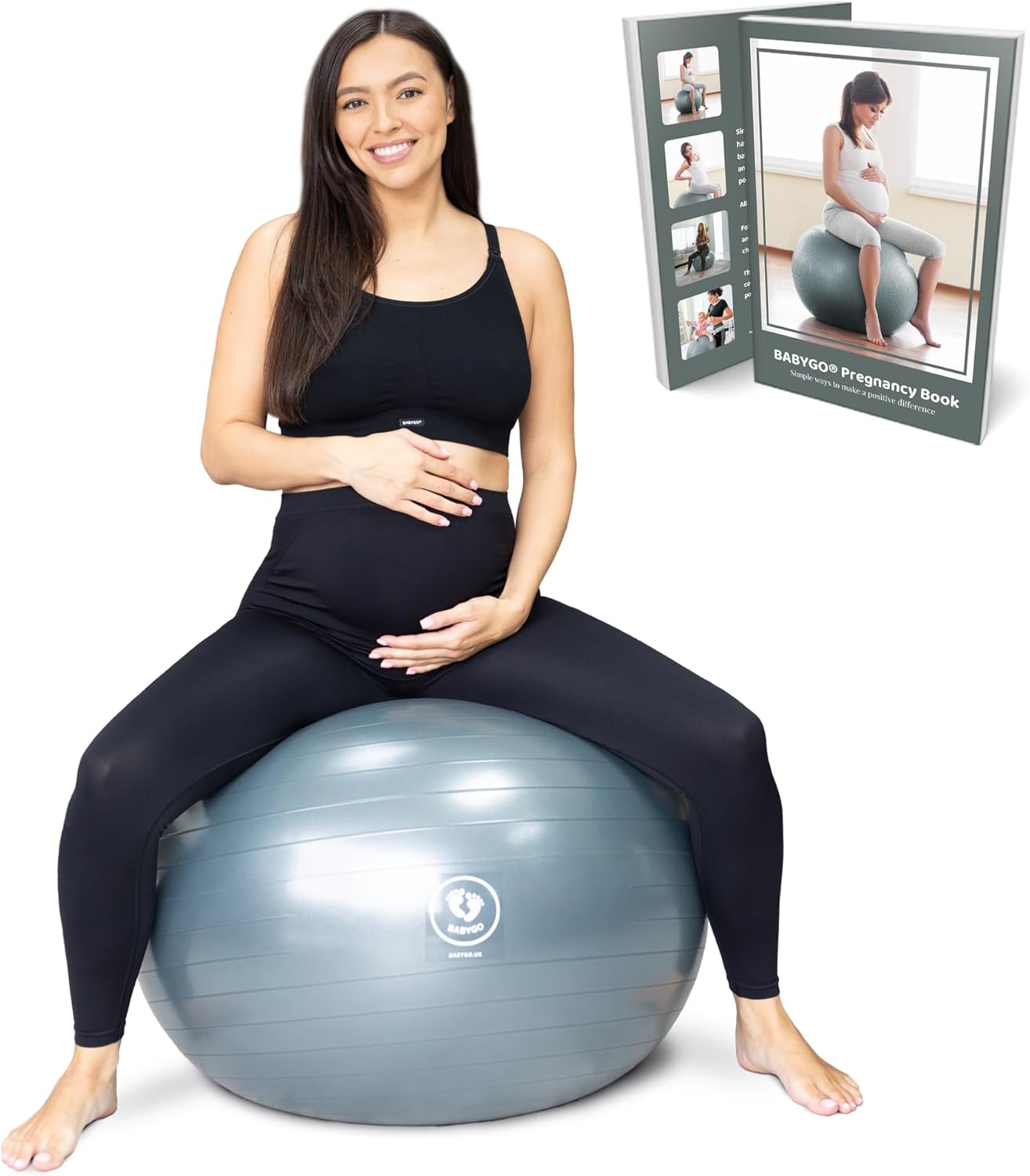 BABYGO® Kismama Fitnesz Labda 65cm - Nude Színű, Irodai és Jógahasználatra, 1000kg Teherbírású - Image 1