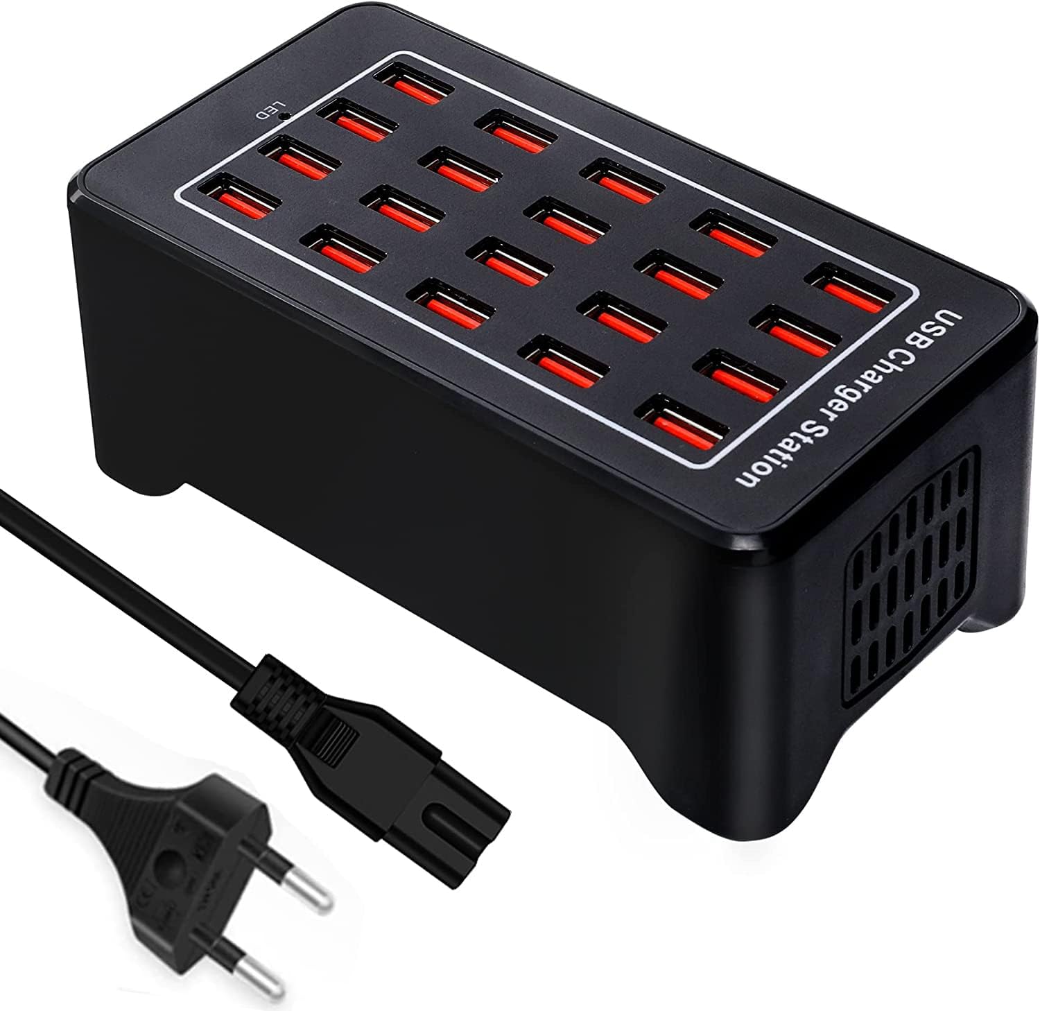 20 portos 100W-os USB töltőállomás Samsung, iPhone, Google, Xiaomi készülékekhez - Image 1