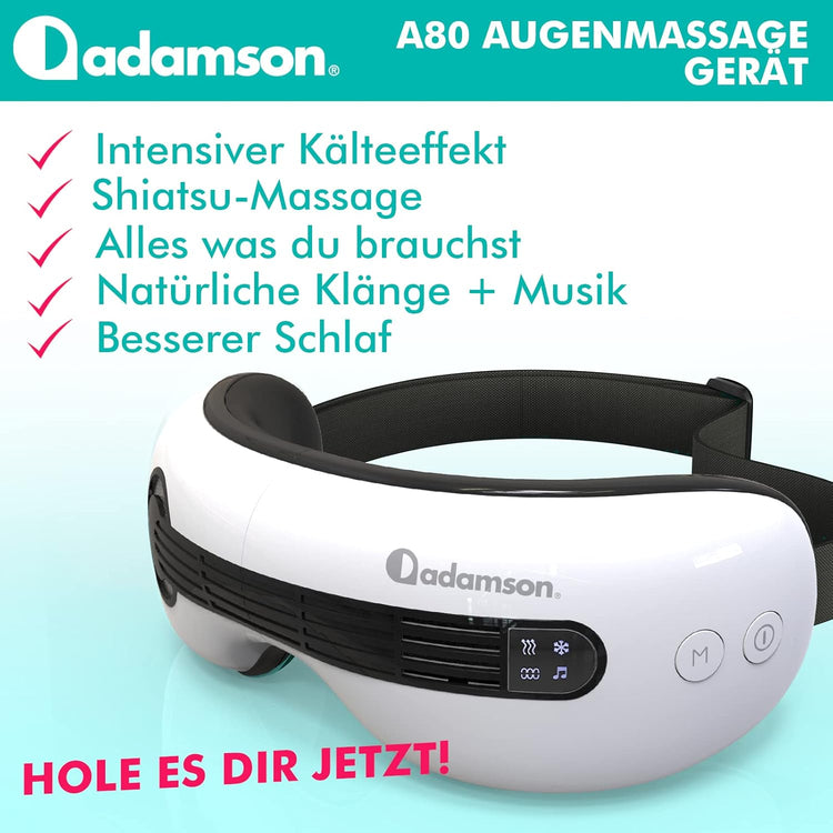 Adamson A80 Szem Masszírozó - Hideg-Meleg Terápia, Bluetooth, 2024-es Modell - Image 2