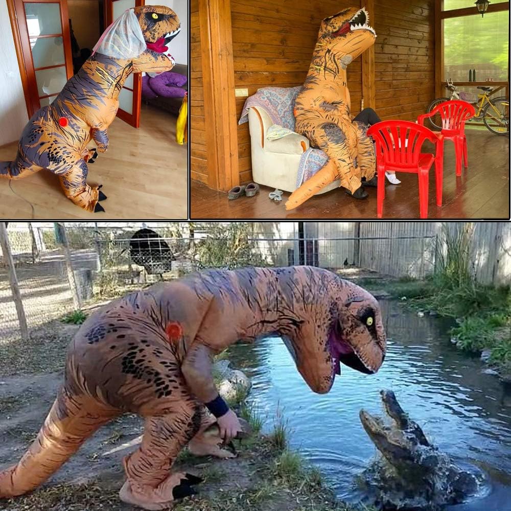 JASHKE Felfújható T-Rex Dinoszaurusz Jelmez Felnőtteknek - Halloween - Image 5