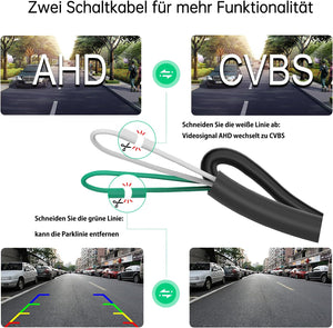 Opel Astra H, Zafira B, Corsa D, Vectra C, Insignia - GREENAUTO 720P AHD tolatókamera rendszámtábla-világítással - Image 5