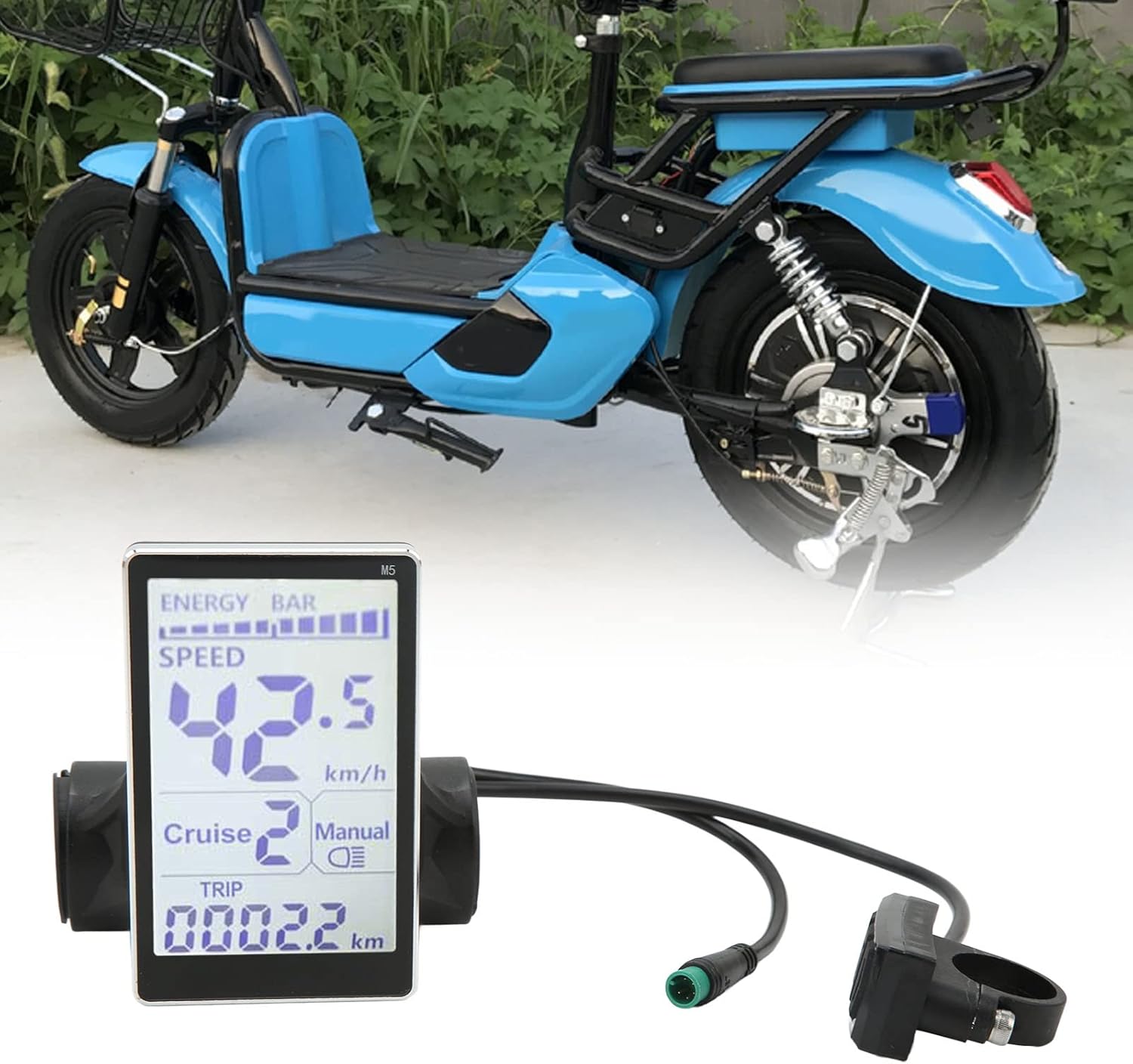 Yosoo univerzális e-bike LCD kijelző, 24-60V, 31,8/22,2mm kormányra - Image 3