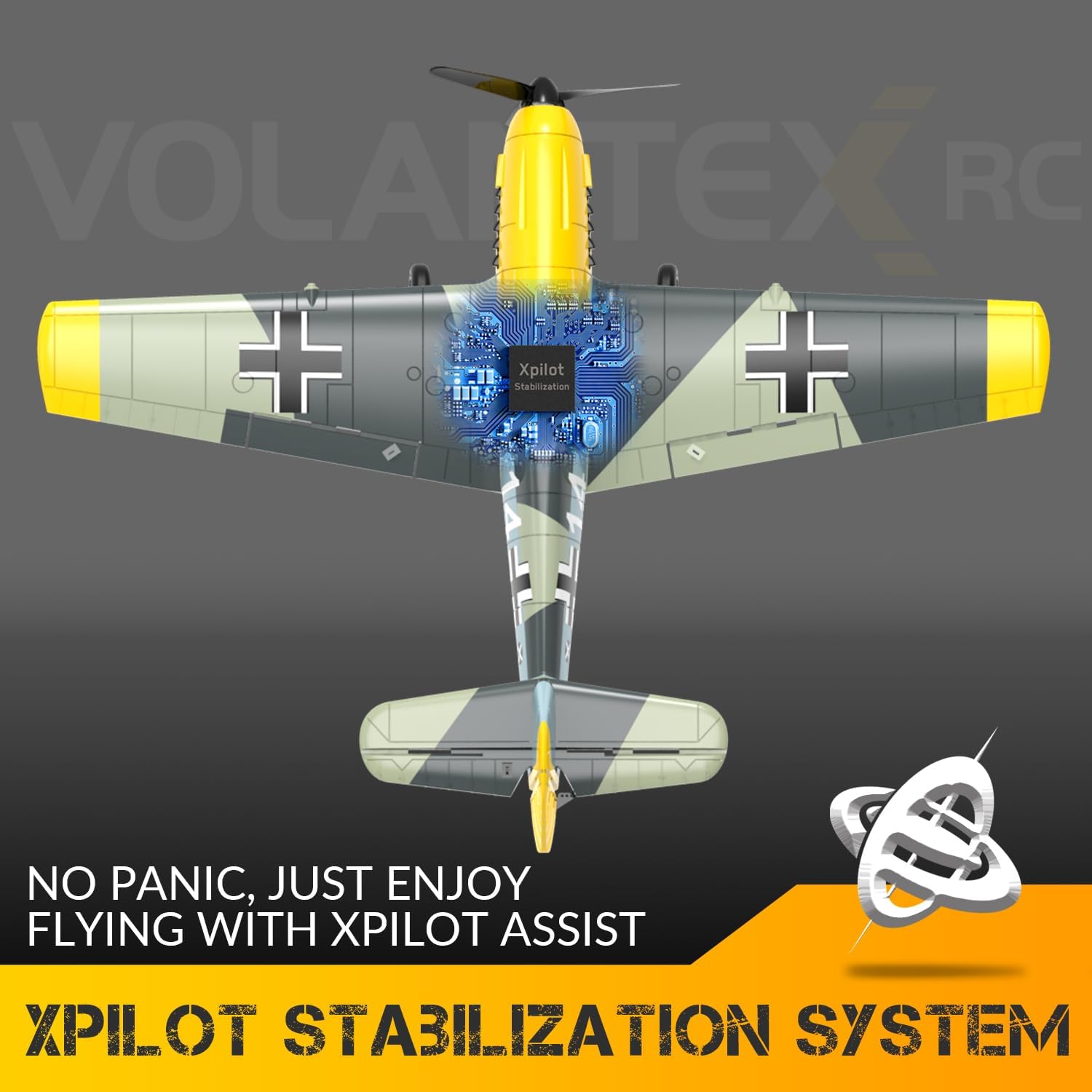 VOLANTEXRC Messerschmitt BF-109 V2 4 csatornás távirányítós repülőgép kezdőknek, giroszkóppal - Image 2