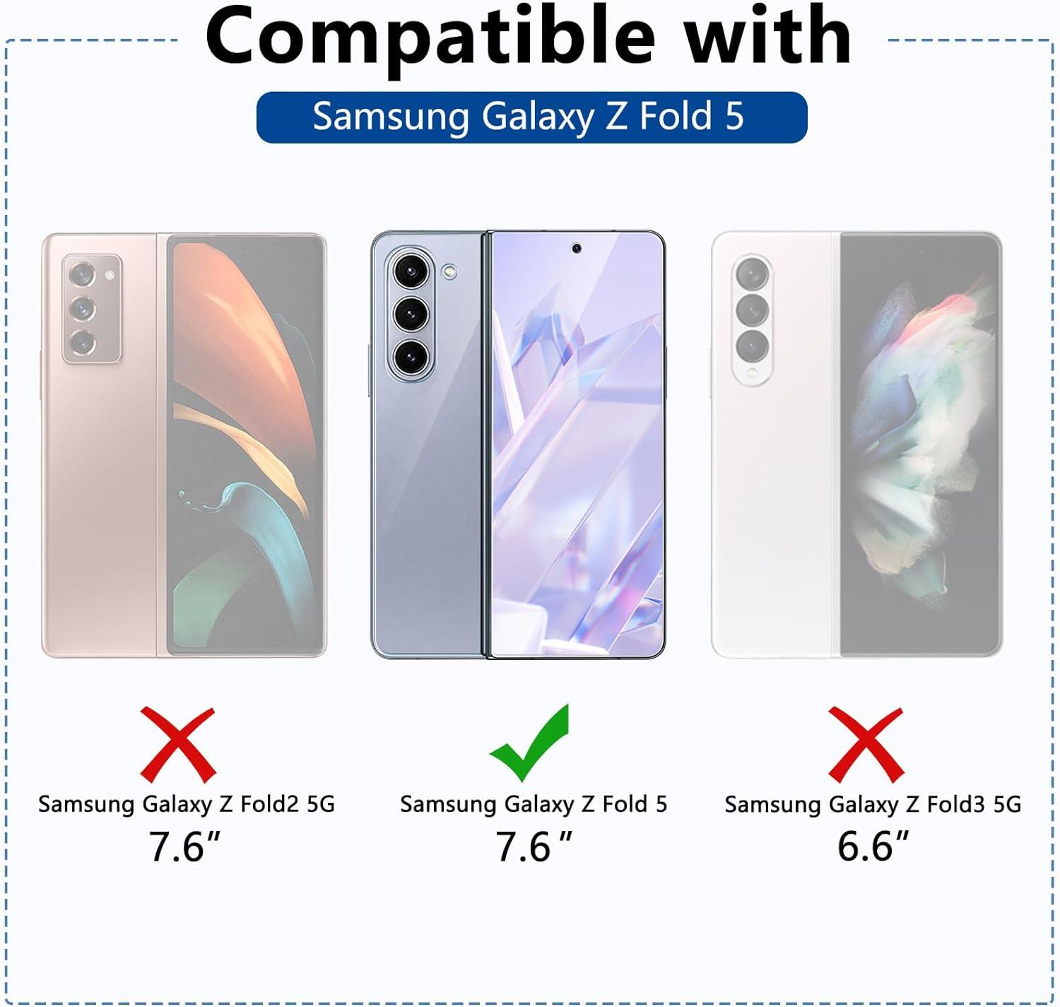 Samsung Galaxy Z Fold 5 Képernyővédő Üvegfólia, 2db TPU Film, HD Anti-Olaj - Outlet24