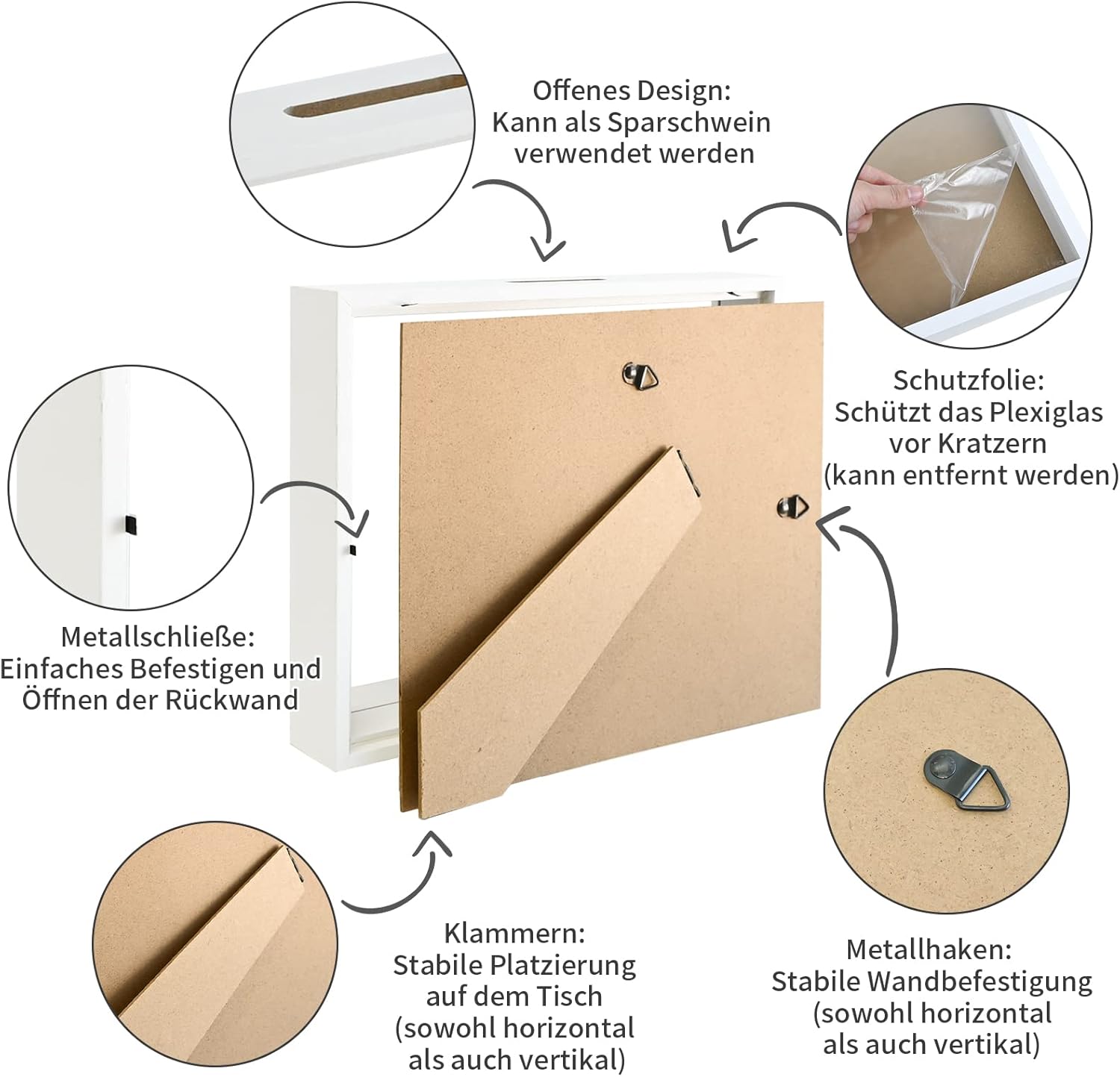 Ulikey 8 az 1-ben 3D Világító Képkeret Persely - Esküvői, Utazási Ajándék - Image 3