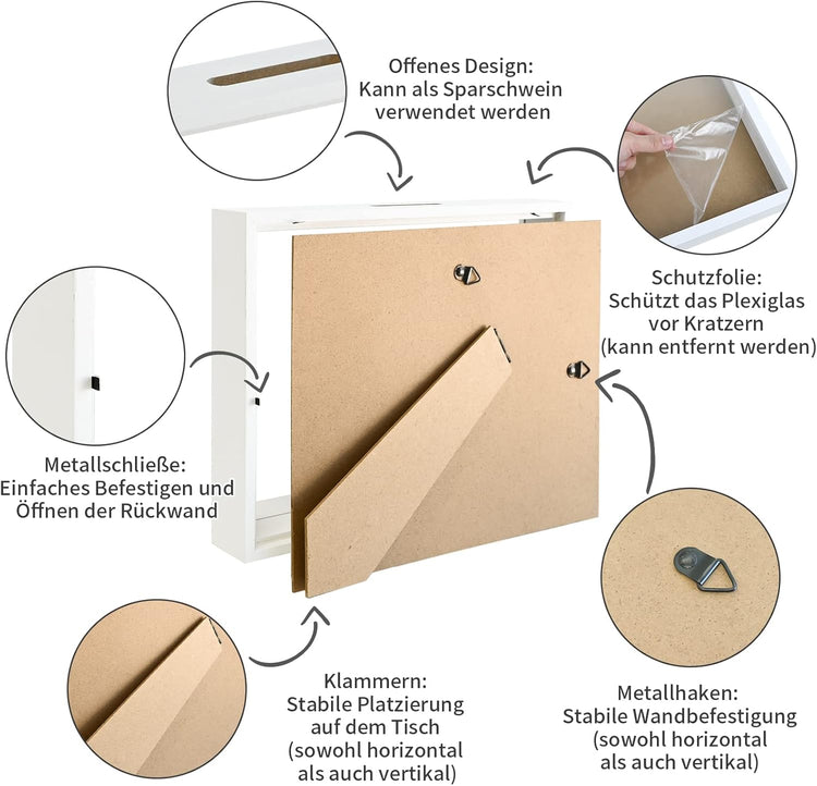 Ulikey 8 az 1-ben 3D Világító Képkeret Persely - Esküvői, Utazási Ajándék - Image 3