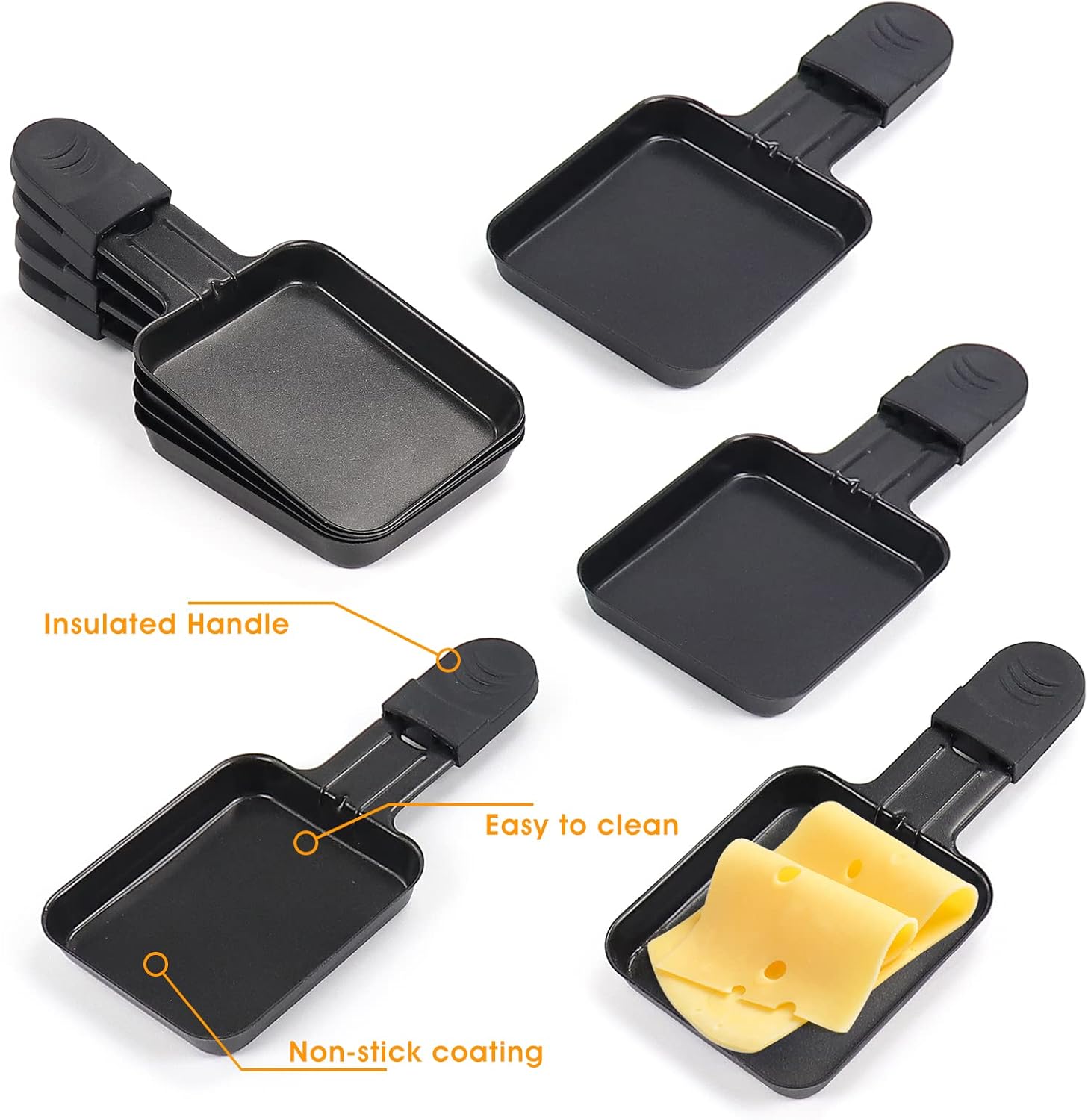 Hengbo 8 részes mini raclette serpenyő szett tapadásmentes bevonattal - Image 2