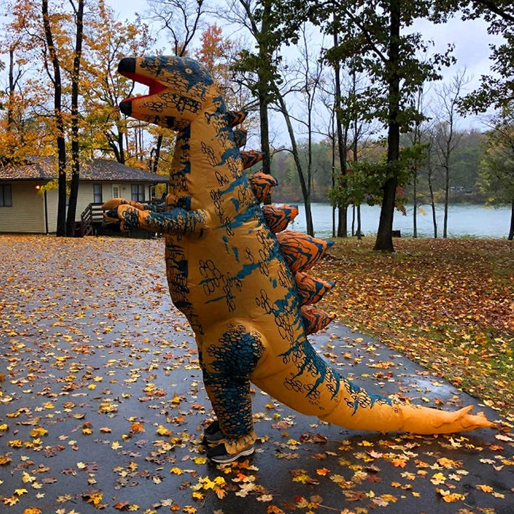 Felfújható Stegosaurus jelmez felnőtteknek - Vicces dinoszaurusz kosztüm Halloweenre - Image 6