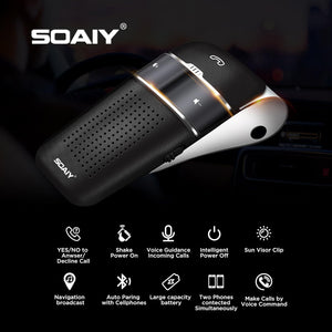 SOAIY S32 Bluetooth 5.0 Autós Kihangosító Napellenzőre, Automatikus Ki/Be - Image 2