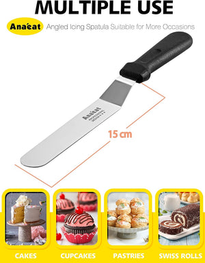 Anaeat 15 cm-es profi szögletes tortalapát - vastag cukormáz kenő spatula - Image 6