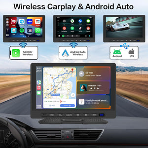 Hikity 7" IPS érintőképernyős vezeték nélküli CarPlay és Android Auto autórádió, FM-adóval és tolatókamerával - Image 2