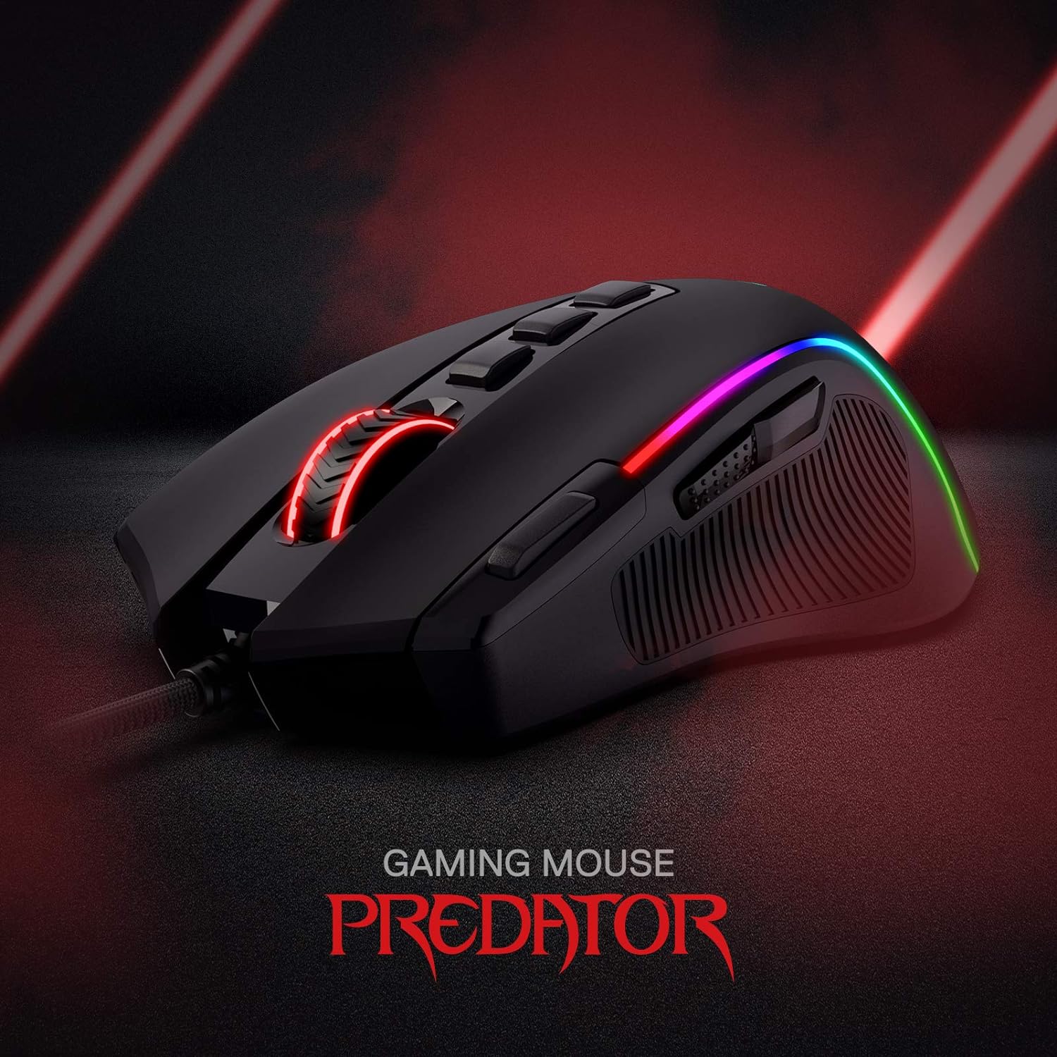 Redragon M612 Predator RGB gamer egér, 8000 DPI, 11 programozható gomb - Image 2