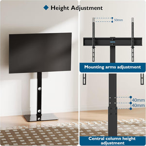 BONTEC TV állvány 30-70" képernyőhöz, forgatható, állítható magasságú, 40 kg-ig - Image 2