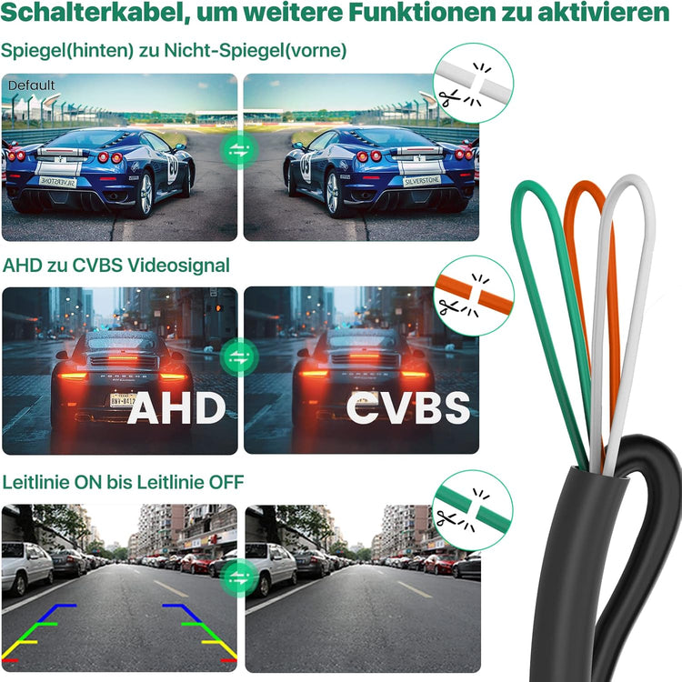 GREENAUTO HD 720P Tolatókamera - 170° Látószög, Fém Ház, Állítható Halszemoptika, Autókhoz és Lakókocsikhoz - Image 4