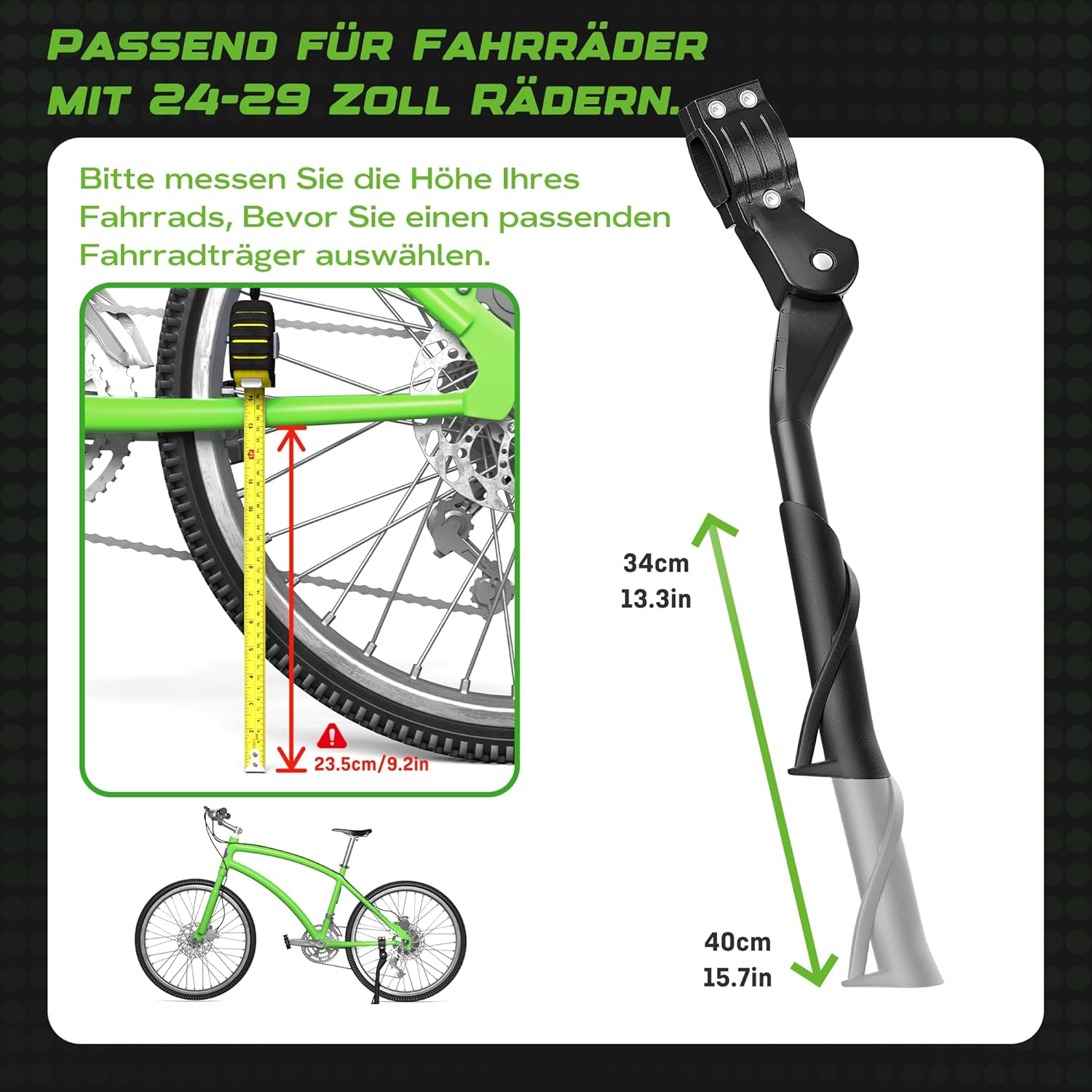 Ventvinal univerzális, állítható kerékpártámasz 26-29" MTB, városi és versenykerékpárokhoz, 35 kg teherbírás - Image 2