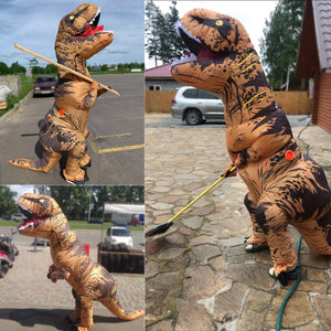 JASHKE Felfújható T-Rex Dinoszaurusz Jelmez Felnőtteknek - Halloween - Image 4