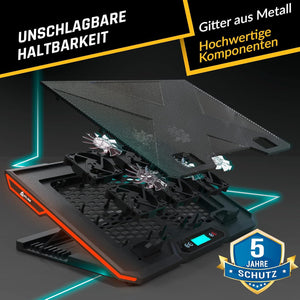 KLIM Glacier 6 ventilátoros RGB laptop hűtő 11-17" - Gaming PC/Mac/PS4/Xbox - Image 5