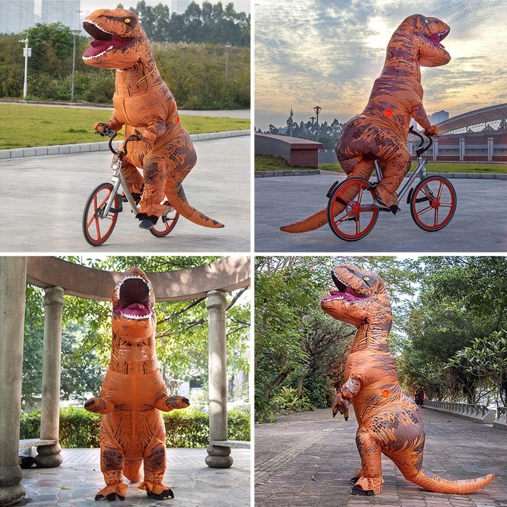 JASHKE Felfújható T-Rex Dinoszaurusz Jelmez Felnőtteknek - Halloween - Image 6