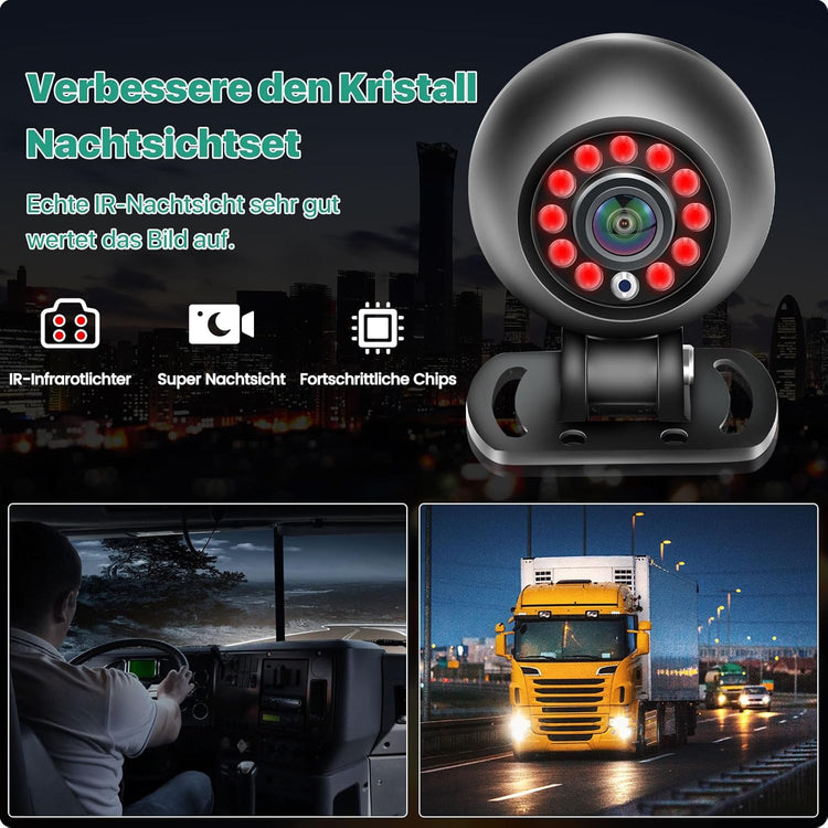 GreenAuto AHD 1080P Vízálló Éjjellátó Tolatókamera Lakóautókhoz és Teherautókhoz - Image 2