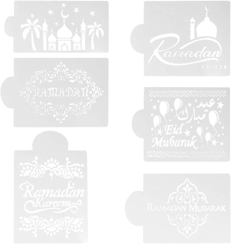 Ramadan Stencil muszlim tortaformák műanyag torta sablonok, 6db - Outlet24