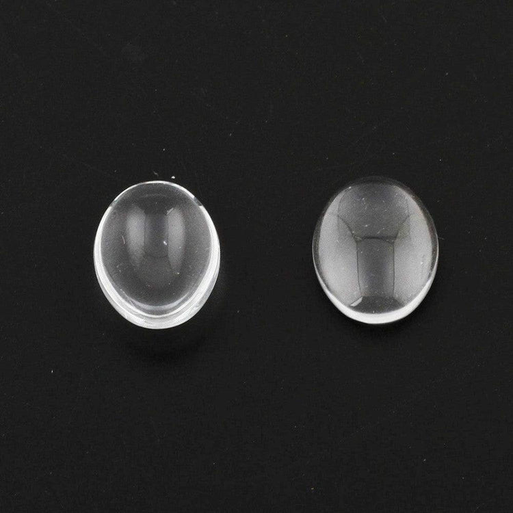 Perlin készlet 4 fém medál 18 x 13 mm-es ovális átlátszó üveg Cabochon kerettel - Outlet24