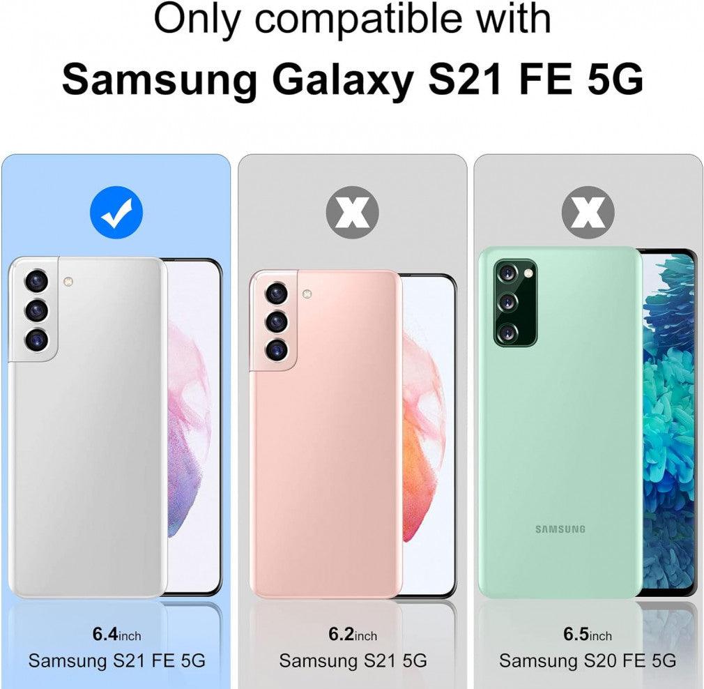 Samsung Galaxy S21 FE 5G Kompatibilis Tok, Ütésálló Szilikon Bumper - Csillámos - Outlet24