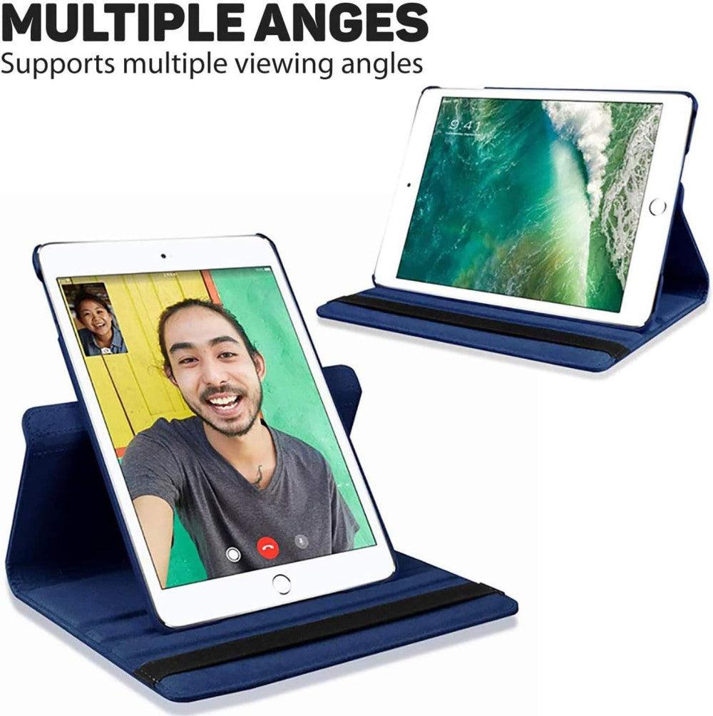 R.SHENGTE iPad Mini 4/5 Forgatható Védőtok Stilusszal és Képernyővédővel ( Szín :Mélykék) - Outlet24