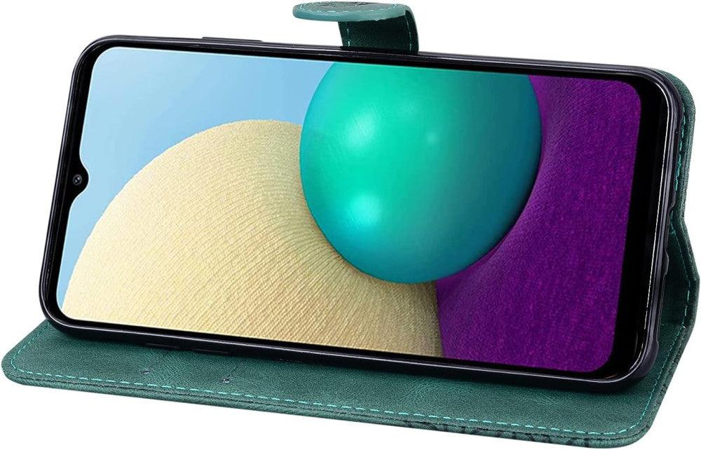 Samsung Galaxy A22 5G tok ( műbőr, zöld, 6.6") - Outlet24