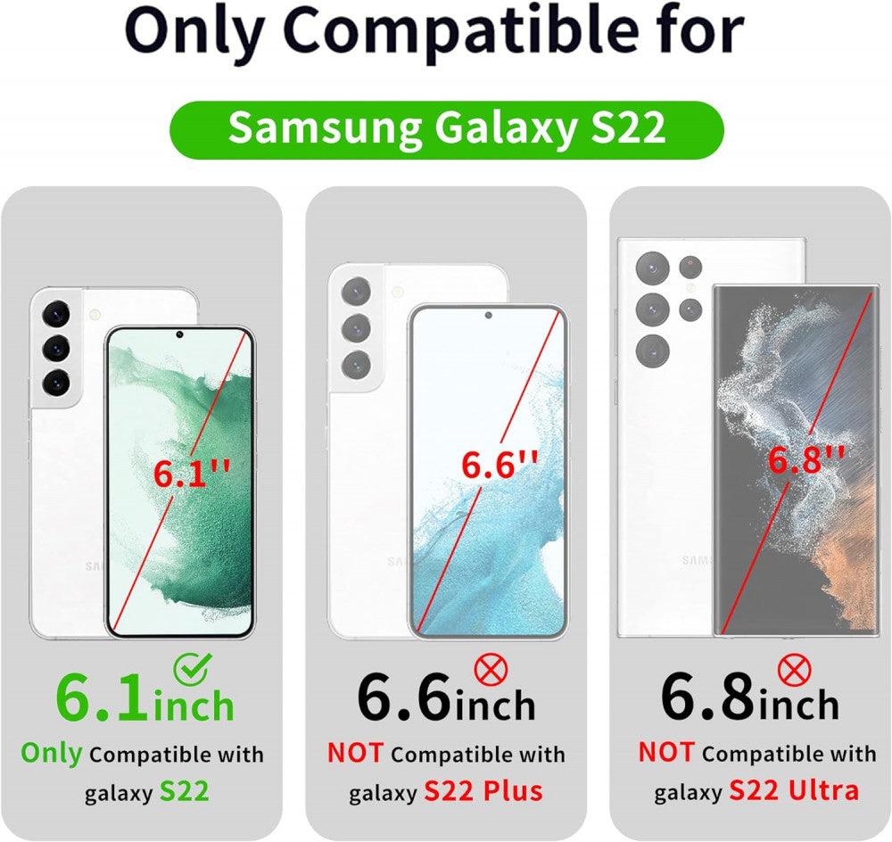 Samsung Galaxy S22 Telefon Tok Armor, Ütésálló, Karcolásbiztos Forgatható Gyűrűs Tartóval - Fekete - Outlet24