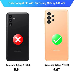 Samsung Galaxy A13 4G Prémium PU Bőr Flip Tok, Pillangó Mintával, Kártyatartóval és Állvánnyal - Outlet24