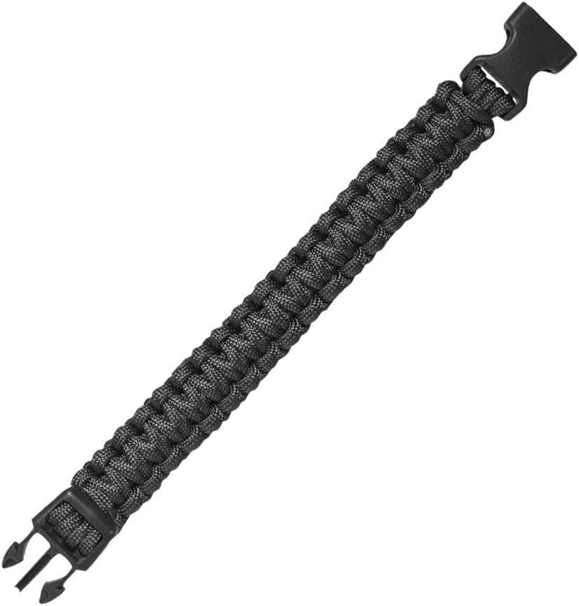 Paracord Túlélő Karkötő, 24,5 cm hosszú 2,2 cm széles, Fekete - Outlet24