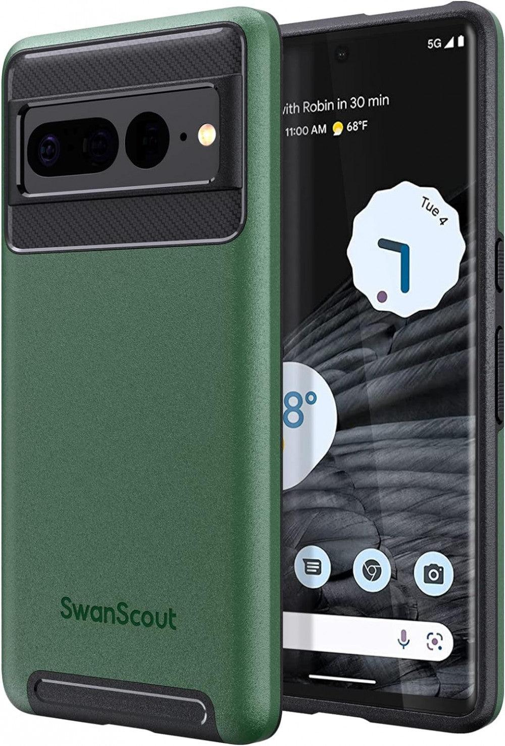 SwanScout Dupla Rétegű Tok Google Pixel 7 Pro-hoz, Zöld, Vezeték Nélküli Töltés Kompatibilis - Outlet24