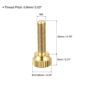 Sourcing Map 5 darabos M5x20mm réz karimás csavarok, PC elektronikai és mechanikai rögzítéshez - Outlet24