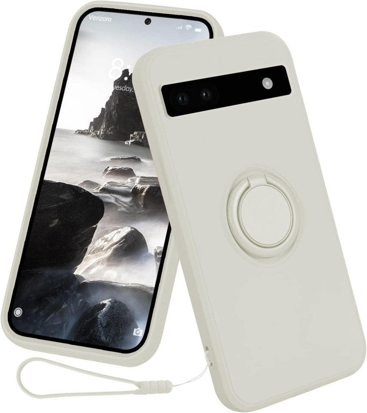 Szilikon tok Google Pixel 7 telefonhoz, 360 fokos tartógyűrű, mobiltelefon tok pántos lánccal, mágneses - Outlet24