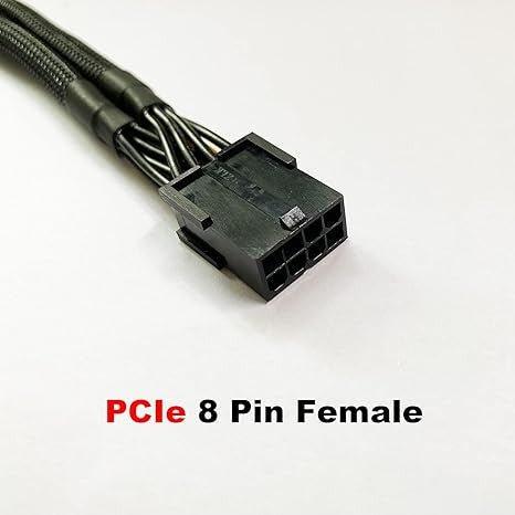 Amangny GPU VGA PCI-e 8 Pin Női - Dupla 8(6+2) Pin Férfi Adapter Szövött Huzalos Elágazó Tápkábel Újracsomagolt termék - Outlet24