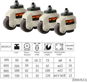 Barm Heavy Duty Munkapad Nylon Forgó Görgők Szintezhető Ipari Berendezésekhez Bútorokhoz - 2 darabos csomag Újracsomagolt termék - Outlet24