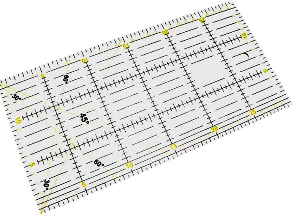 byou 30 x 15 cm-es átlátszó, akril, foltvarró dupla színes rácsvonalakkal - Outlet24