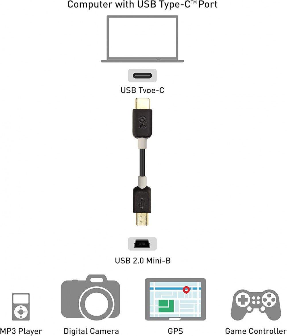 Cable Matters USB-C Mini USB Kábel 1m - Adatátvitel és Töltés Játékvezérlőhöz, Kamera Újracsomagolt termék - Outlet24