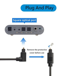 CERRXIAN Jobb Szögű Optikai Audió Kábel, 2M Digitális Otthoni Színház, TV, Hangprojektor Kábel - Outlet24