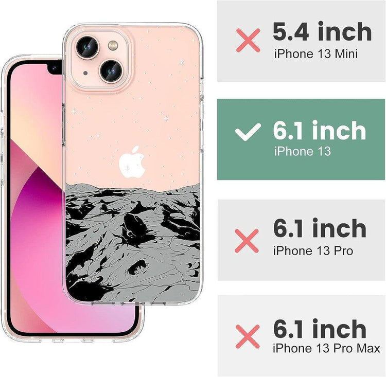 CHEORFAY átlátszó iPhone13 tok(hold domborzati mintával) - Outlet24