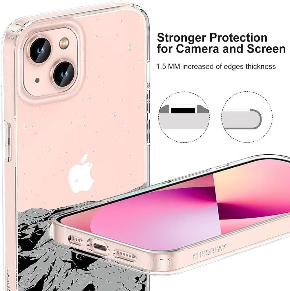 CHEORFAY átlátszó iPhone13 tok(hold domborzati mintával) - Outlet24