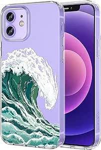 CHEORFAY iPhone 12 és 12 Pro Átlátszó, Ütésálló, Szilikon Védőtok Hullám Mintával - Outlet24