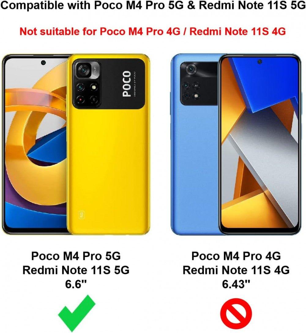 Cresee Poco M4 Pro 5G tok, 3 kártyahellyel, mágneses zár, fekete - Outlet24