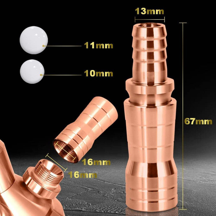 DFESKAH Rozéarany Shisha Tömlő Adapter V2A Rozsdamentes Acél, 2db Szett Újracsomagolt termék - Outlet24