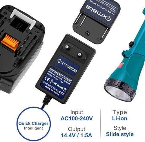 Exmate 14.4V Töltő Makita BL1430 14.4V Lítium Akkumulátorokhoz, Fekete - Outlet24