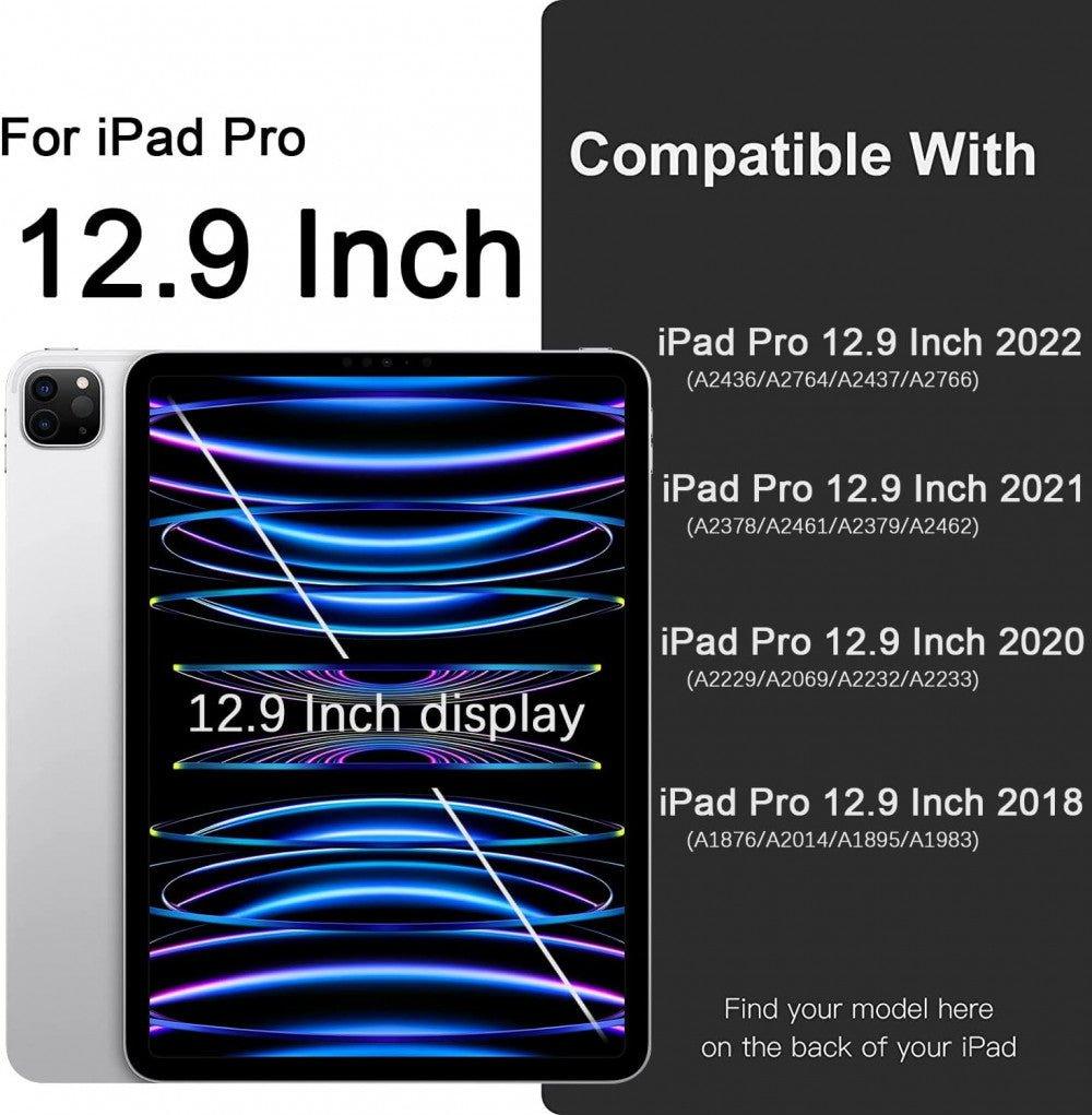 iPad Pro 12.9 Tok Tolltartóval, TPU Hátlappal - Fekete - Outlet24