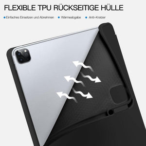 iPad Pro 12.9 Tok Tolltartóval, TPU Hátlappal - Fekete - Outlet24