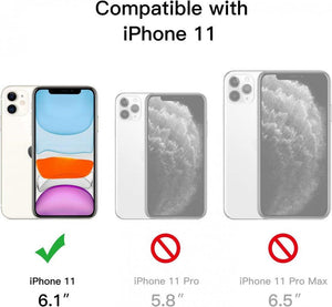 iPhone 11 Szilikon Tok Kitámasztóval (Kék Áttetsző) - Outlet24