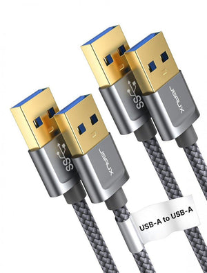 JSAUX USB 3.0 Kábel (1m + 2m), A dugó - A dugó, HDD, DVD, Nyomtatóhoz stb. - Szürke Újracsomagolt termék - Outlet24