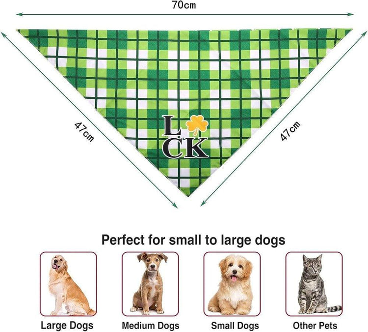 Kutyakendő Szent Patrik napjára kétoldalas klasszikus nyomtatással(zöld) 2 db-os - Outlet24